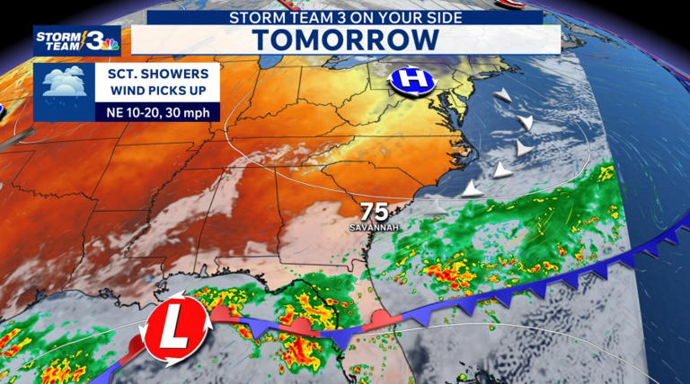 StormTeam 3: Rainy, windy, cooler first half of new work week