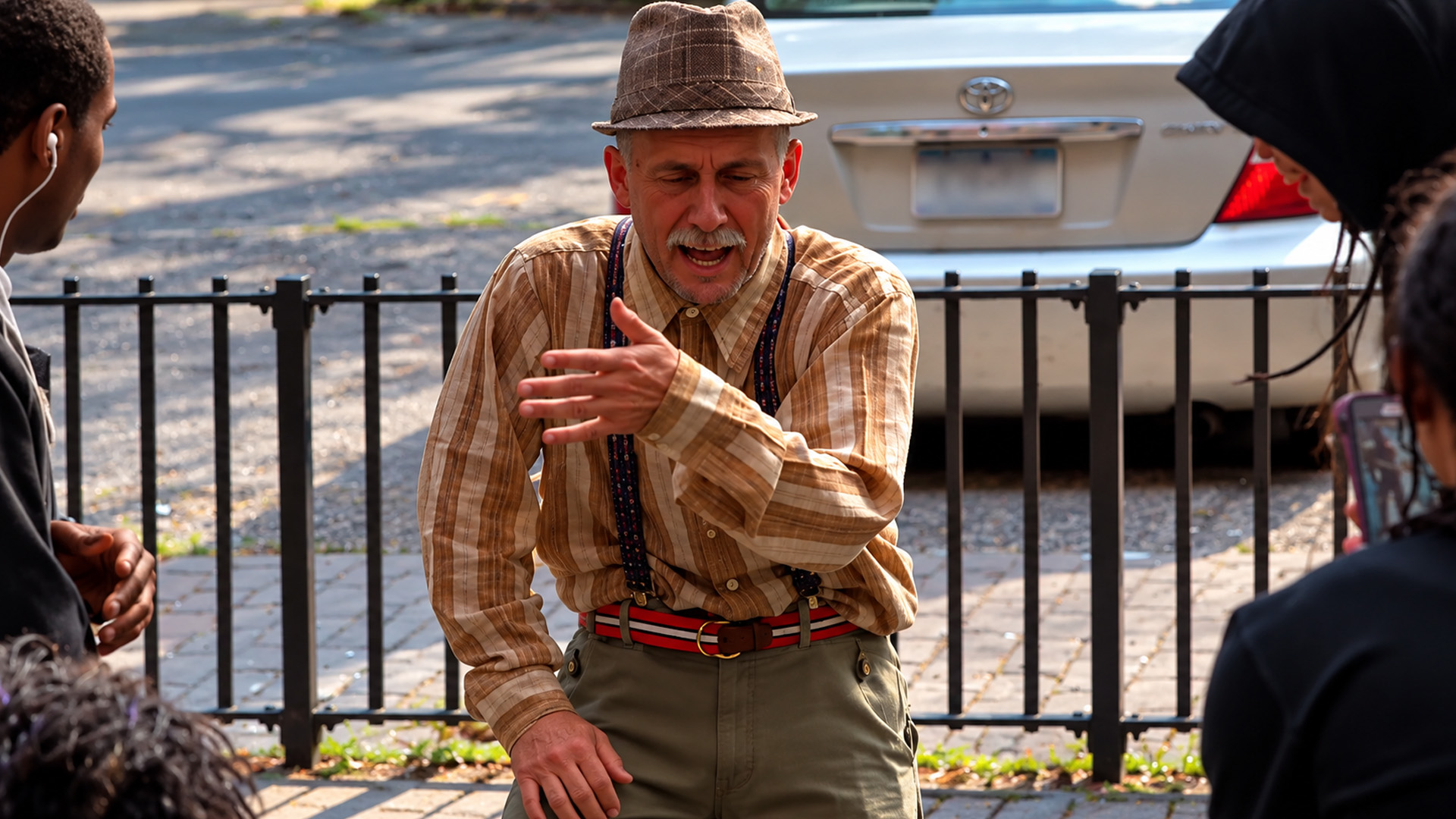 80-year-old grandfather freestyles on the streets of Harlem