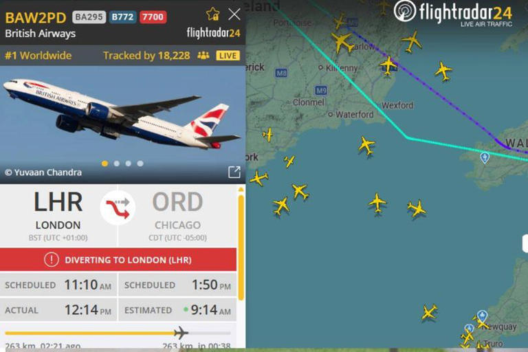Flight issues emergency alert during rapid descent over Ireland and is ...