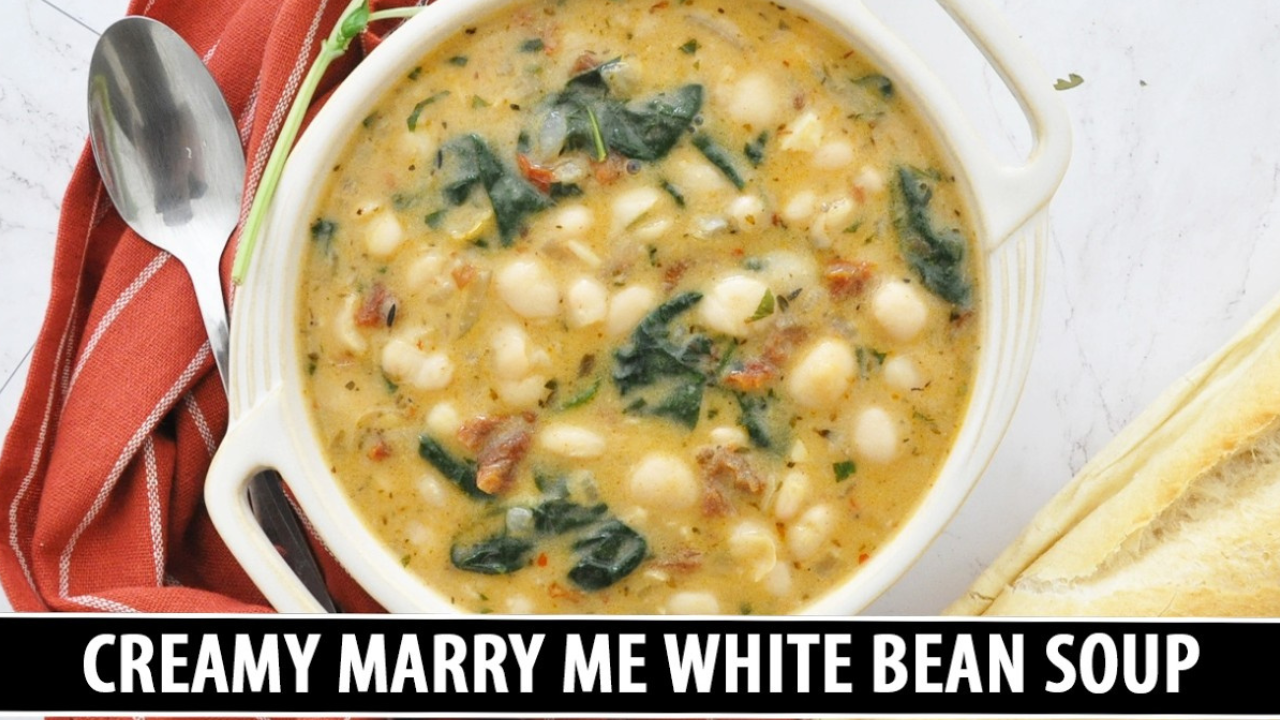 Creamy marry me white bean soup in 30 minutes