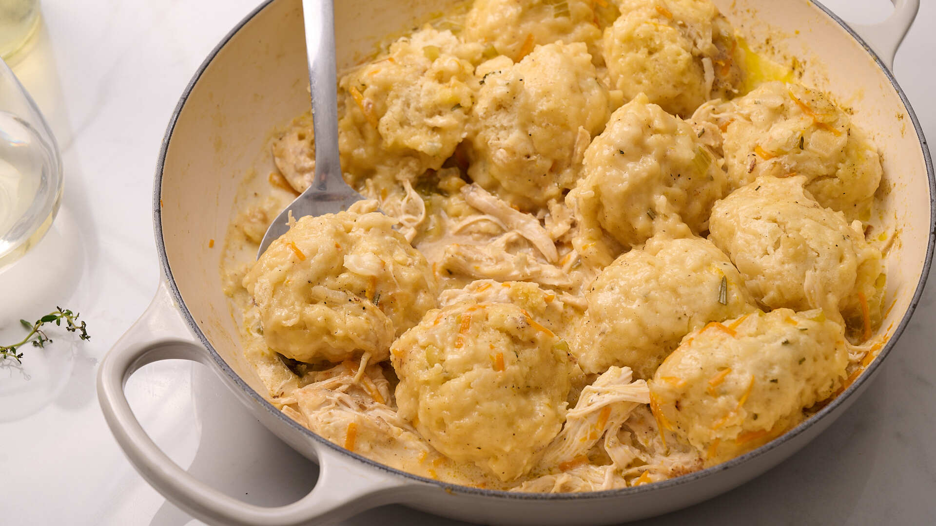 Try our chicken and dumplings skillet recipe for a southern-style dinner