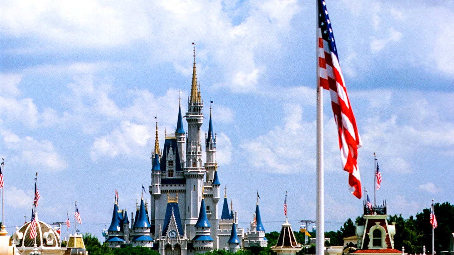 The American flags on Main Street, USA aren't real US flags