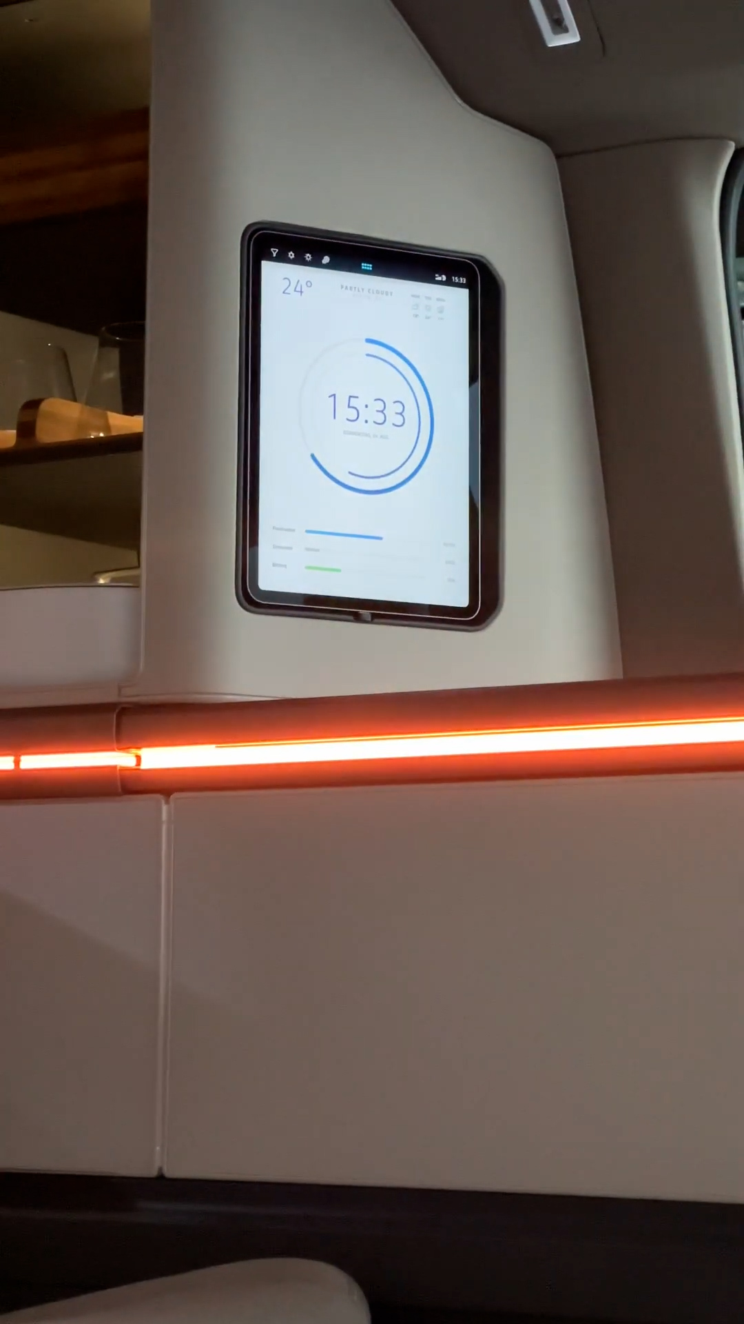 Ambient lighting adds an extra detail to the VW T7 California