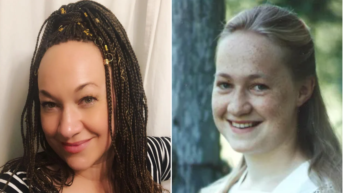 Rachel looks very different now (left) than she did when she was younger (Picture: Instagram @racheldolezal/Zuma/Shutterstock)