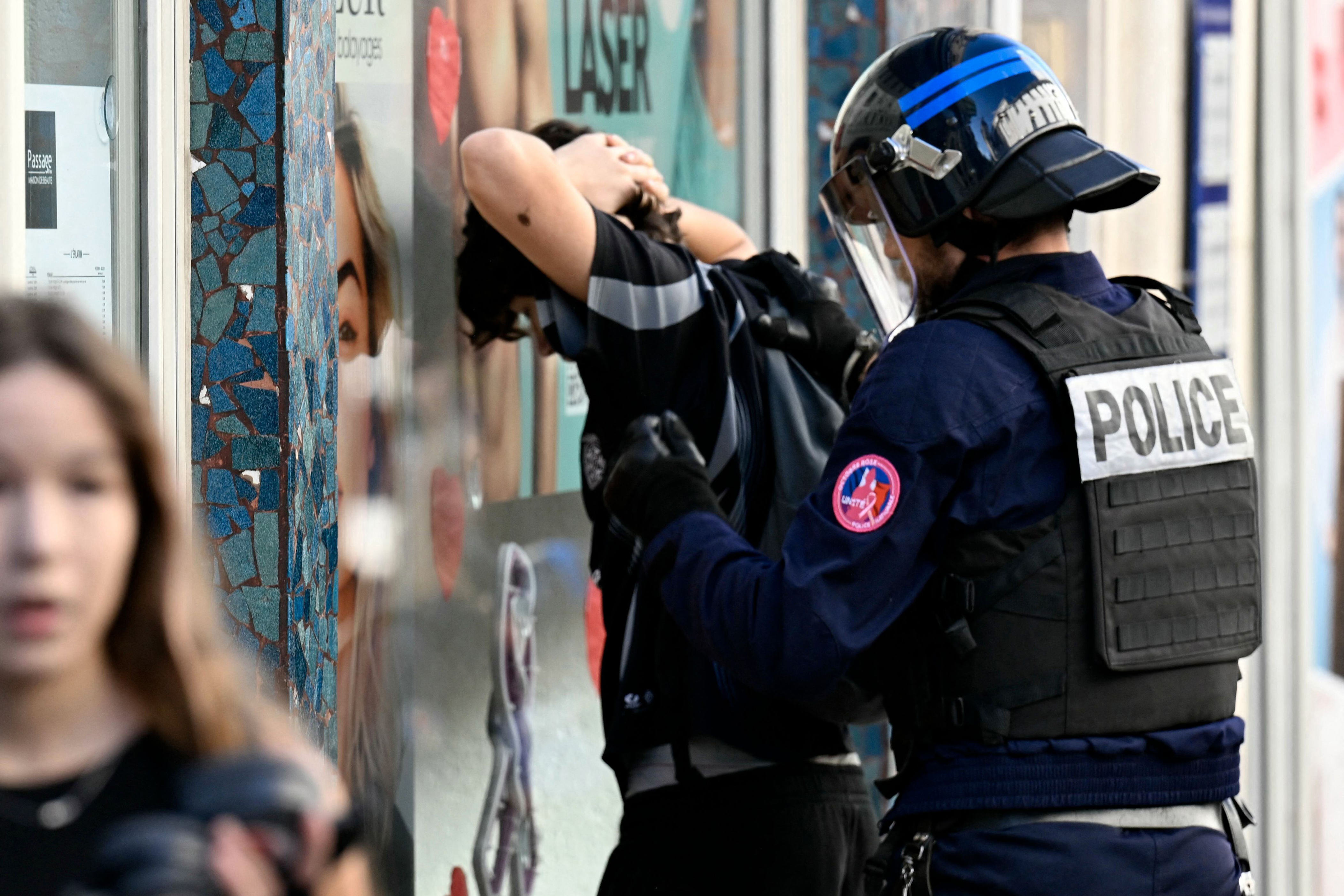 Teenager's hand blown off as French school protests enter third week