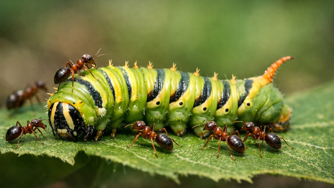 This caterpillar tricks ants into treating it like royalty - then eats ...