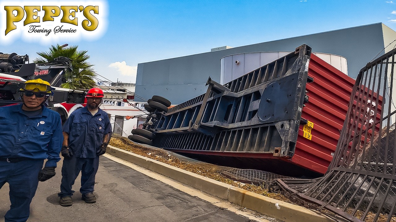 Incredible recovery - container rolled down hill