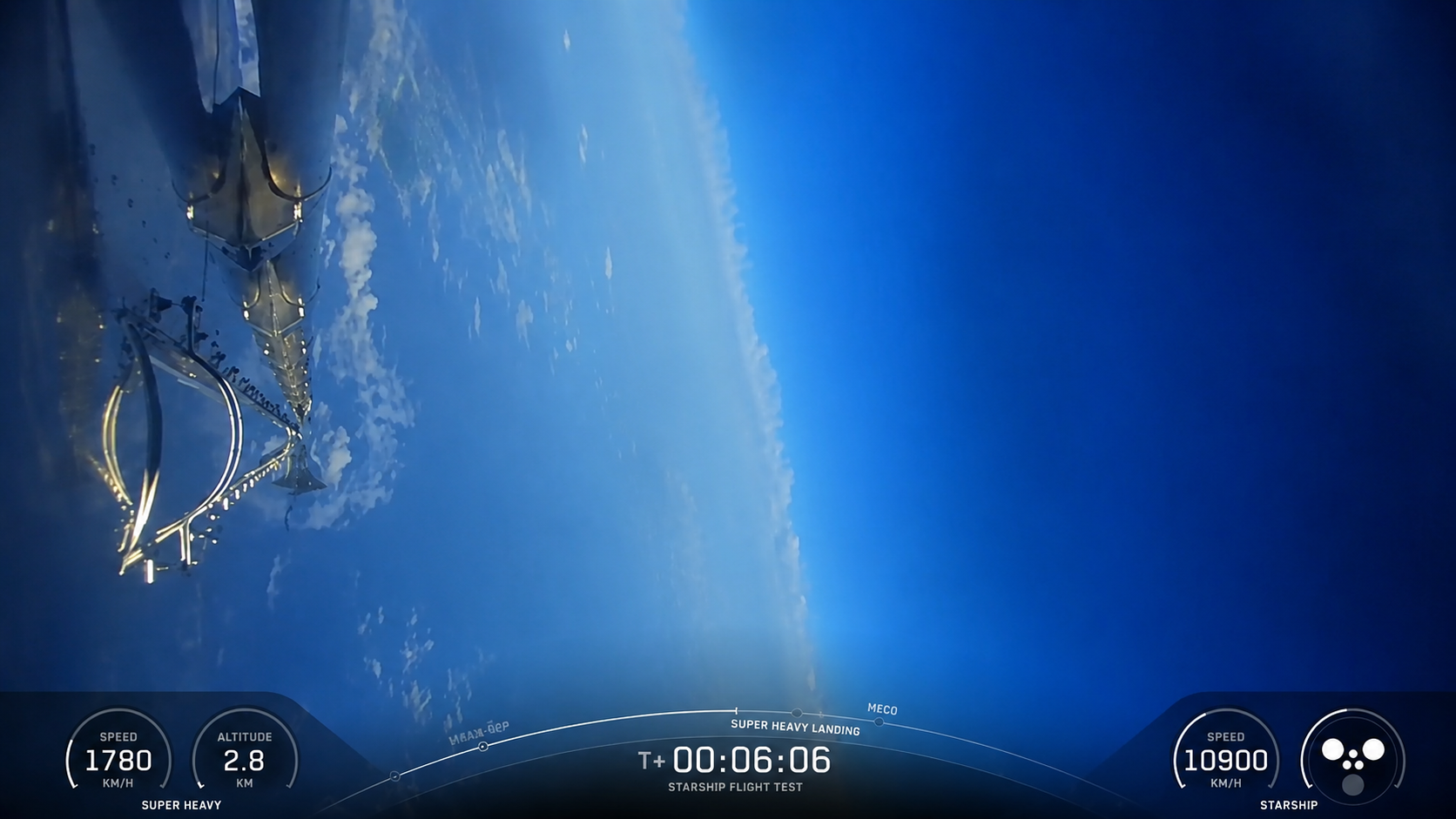 Starship Flight 12’s booster cut short its boostback as Ship 39 kept ...