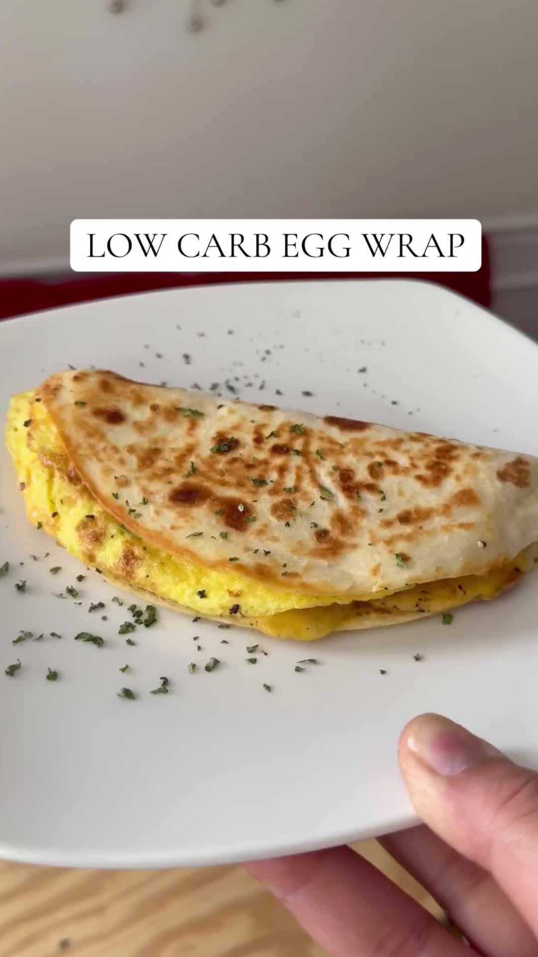 Healthy breakfast ideas with a simple cheesy egg wrap