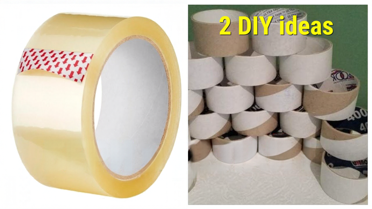 Turning tape rolls into decorative crafts