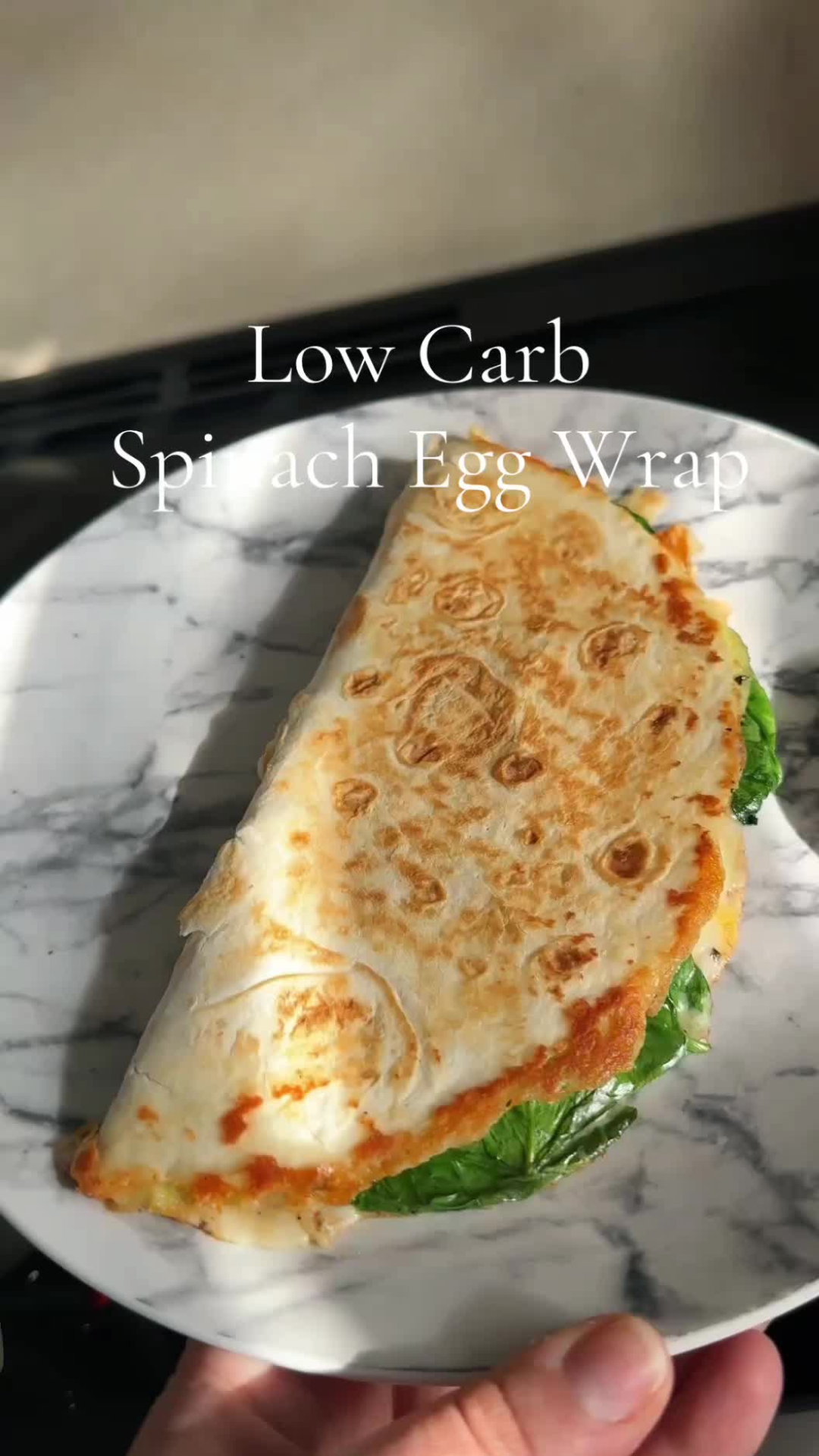 How to make a simple low carb spinach egg wrap