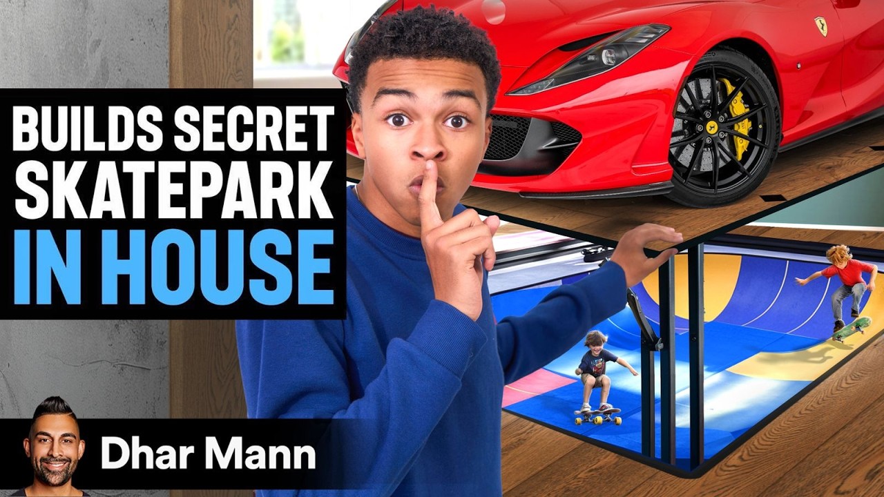Kids build secret skatepark in house ft. Ben Azelart