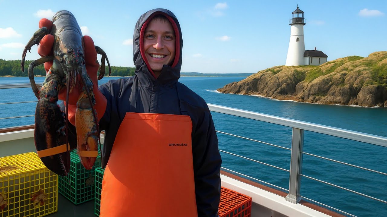I set lobster traps by boat 🦞