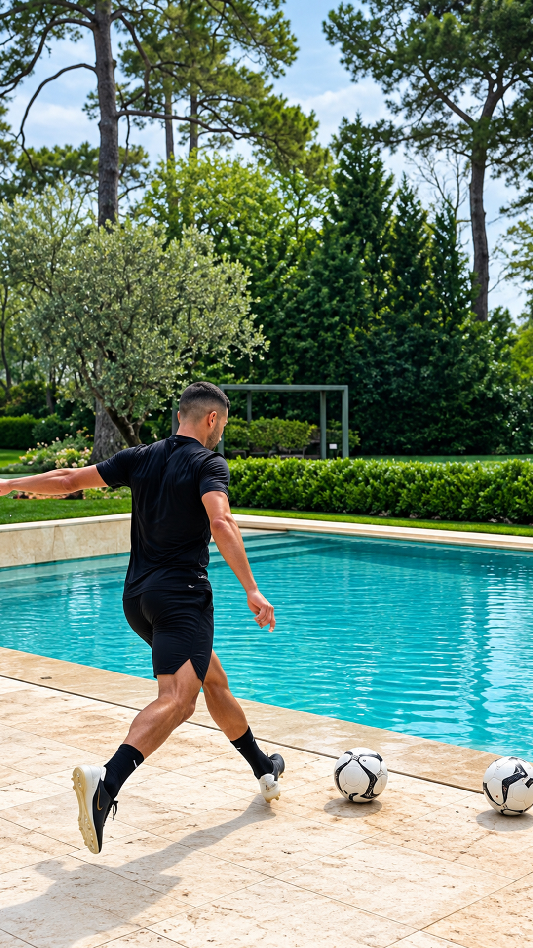 I hit three trick shots across a pool