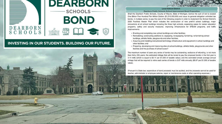Dearborn Public Schools bond proposal: Historic $1.5 billion project ...