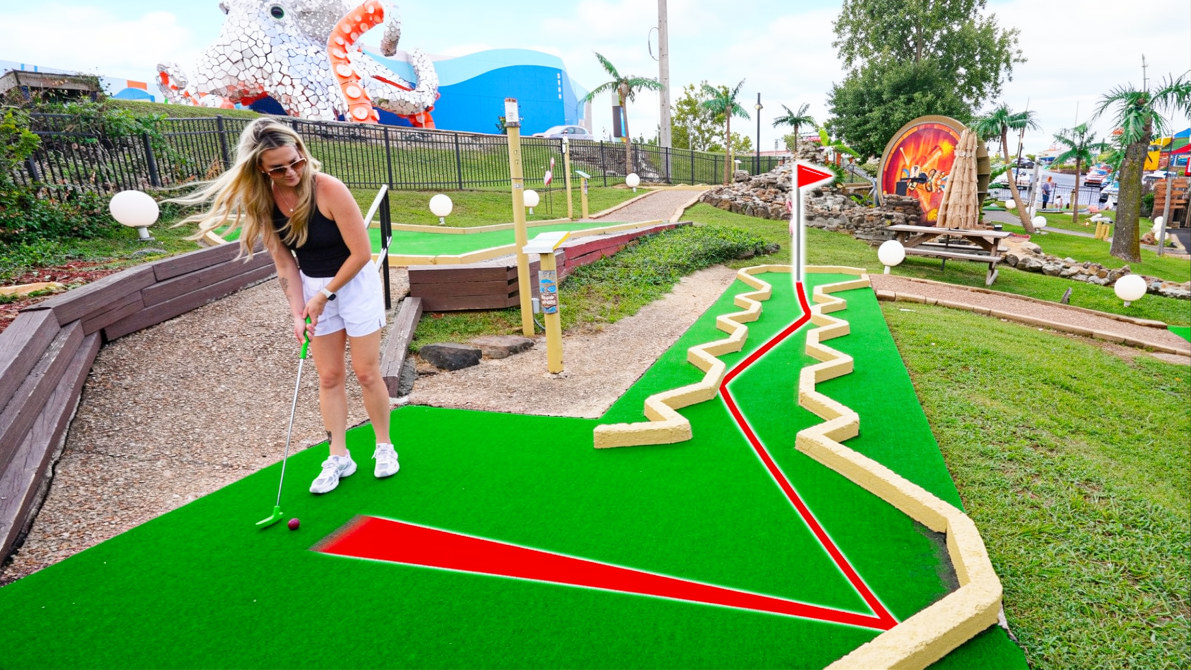 We've never seen an old school mini golf course like this!