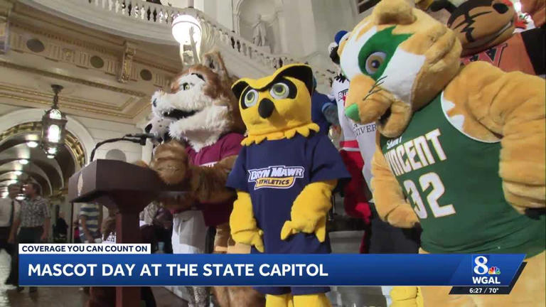 Pa. mascots visit state Capitol to promote local colleges