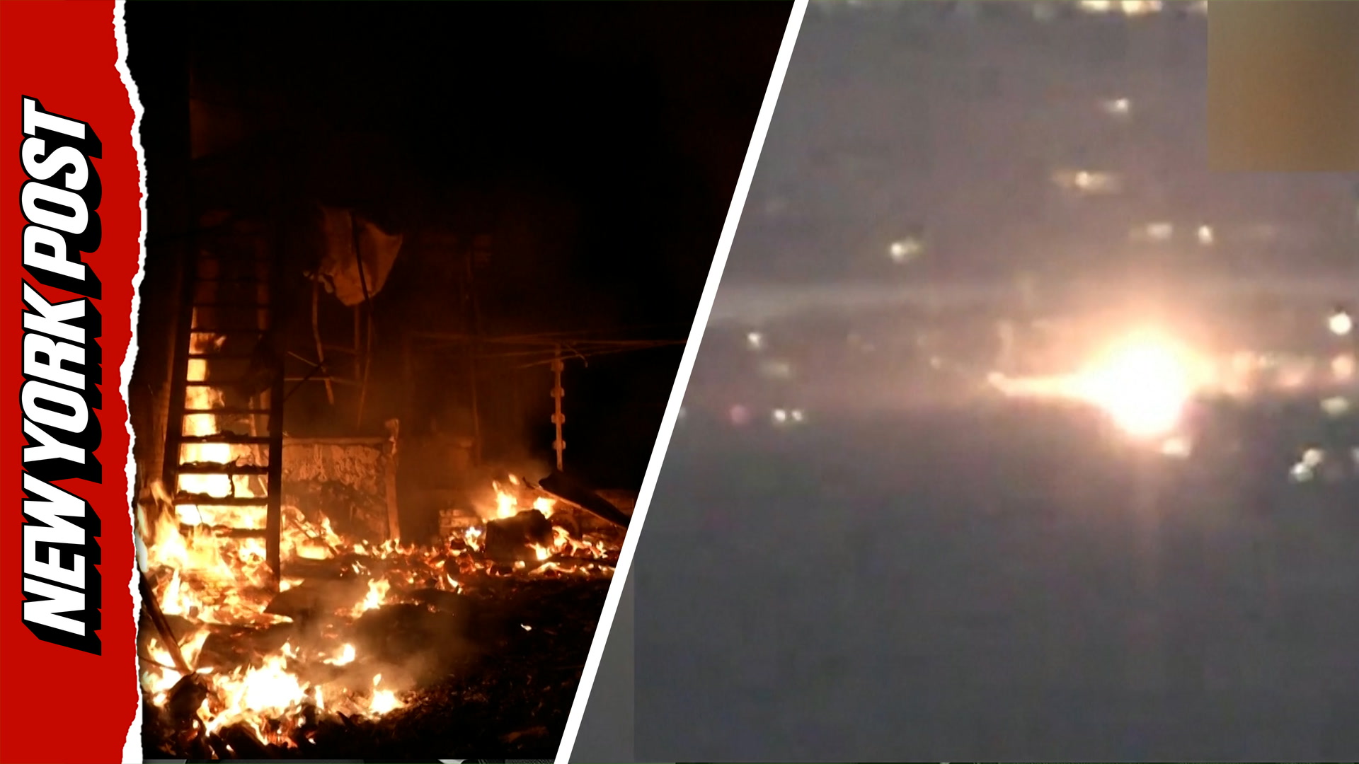 Massive blaze erupts after Russian double strike hits Kharkiv, killing one