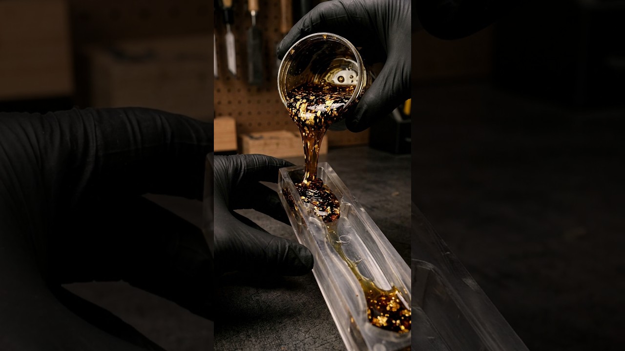 I turned epoxy resin into a handle 🔧