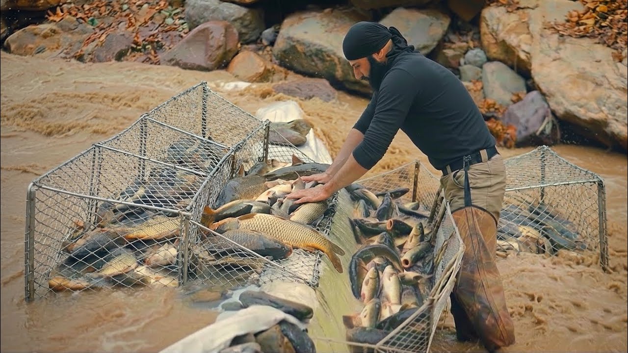 I caught kilos of fish with a simple plastic pipe
