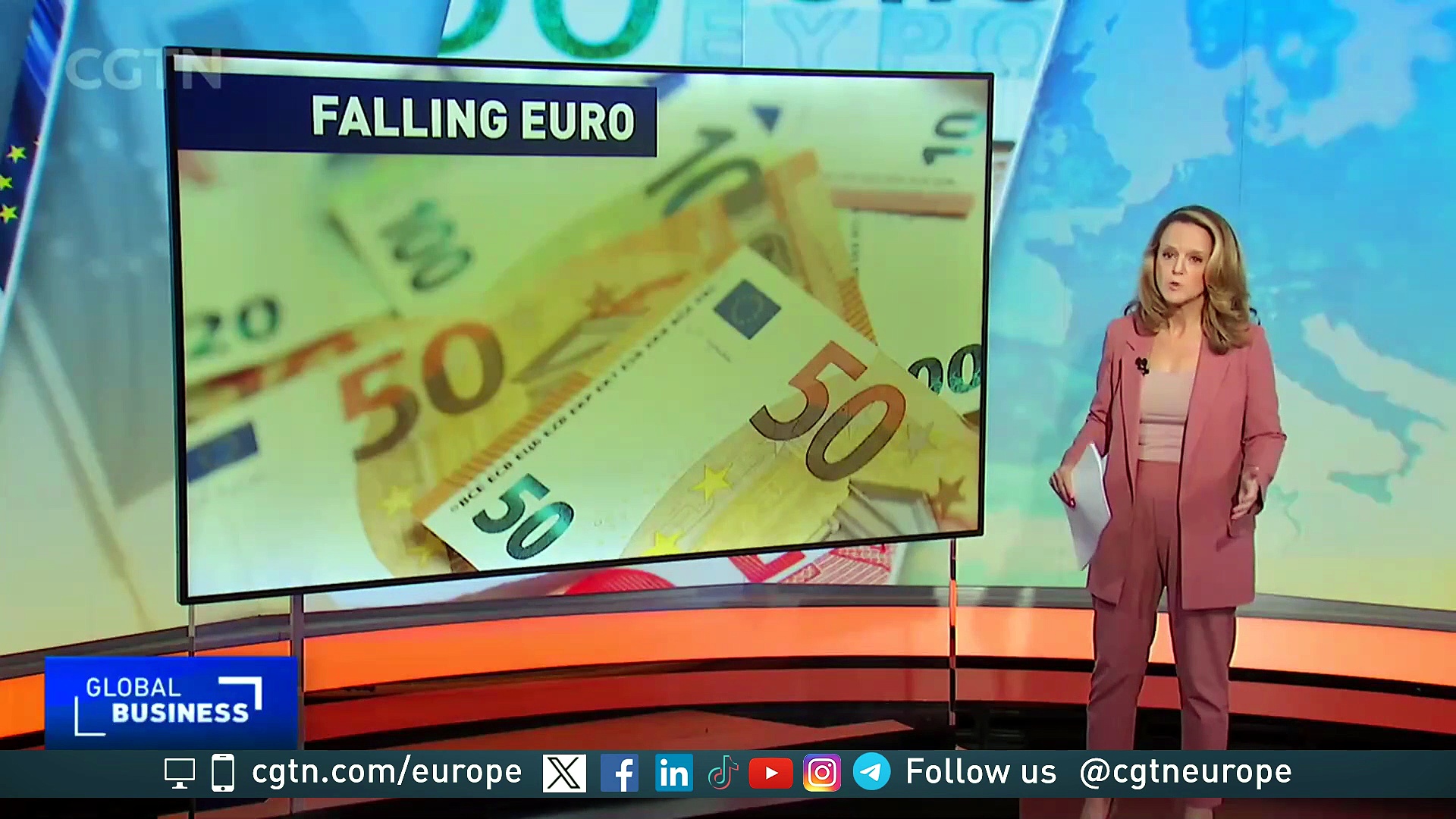 Europe’s economy under pressure as euro falls and political risks mount
