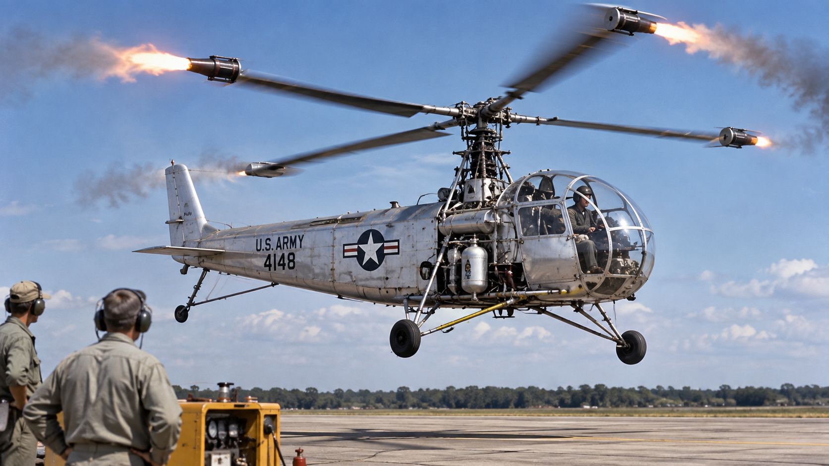 The US put rockets on helicopter blades to see what would happen