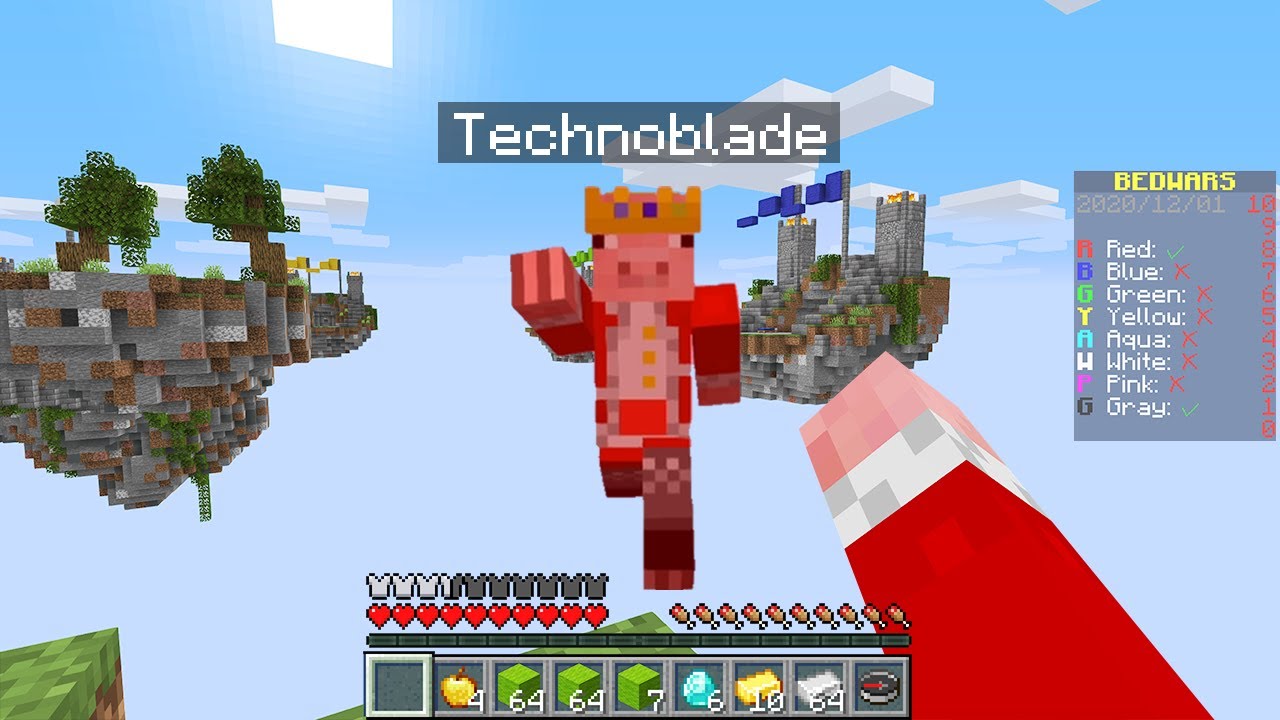 I tried the Technoblade challenge in Bedwars and this happened...