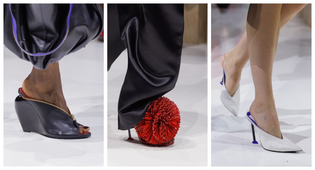 Givenchy spring 2027 shoes: Edgy zippers and playful pom-poms