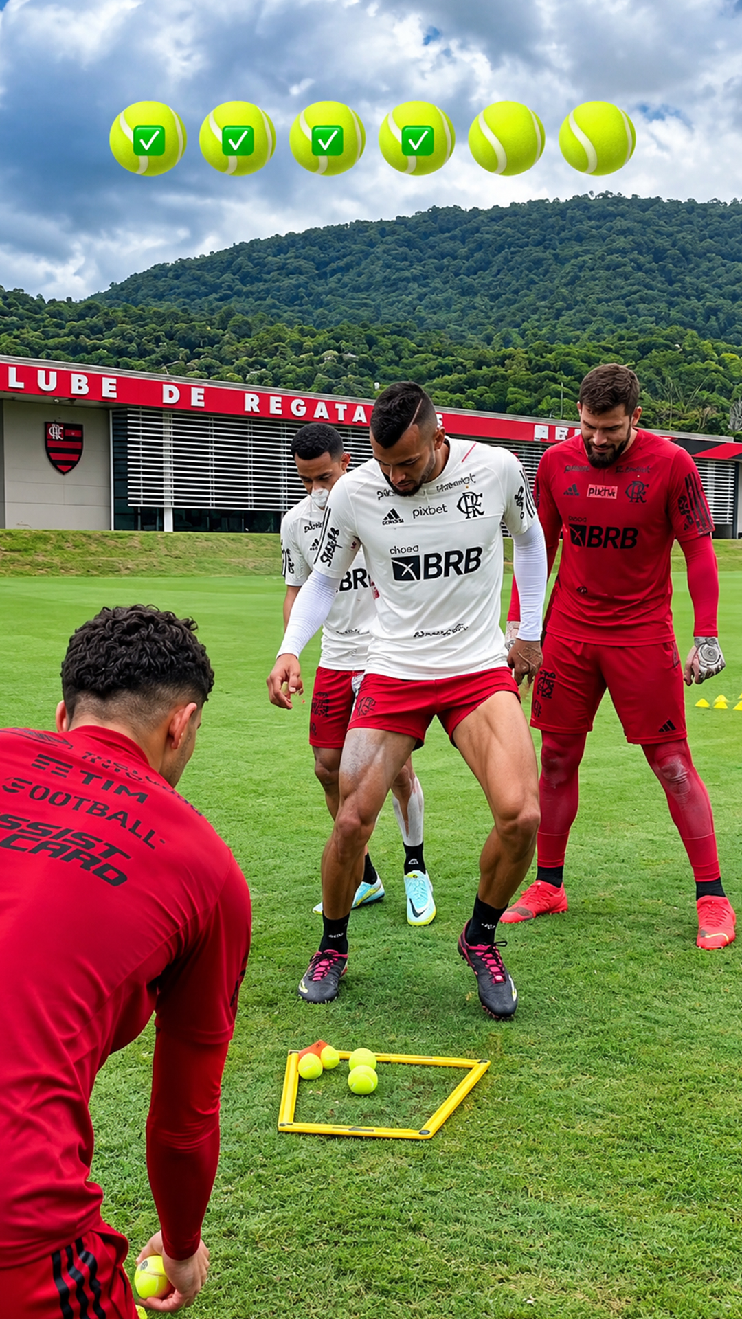My Flamengo tennis ball first touch agility drill