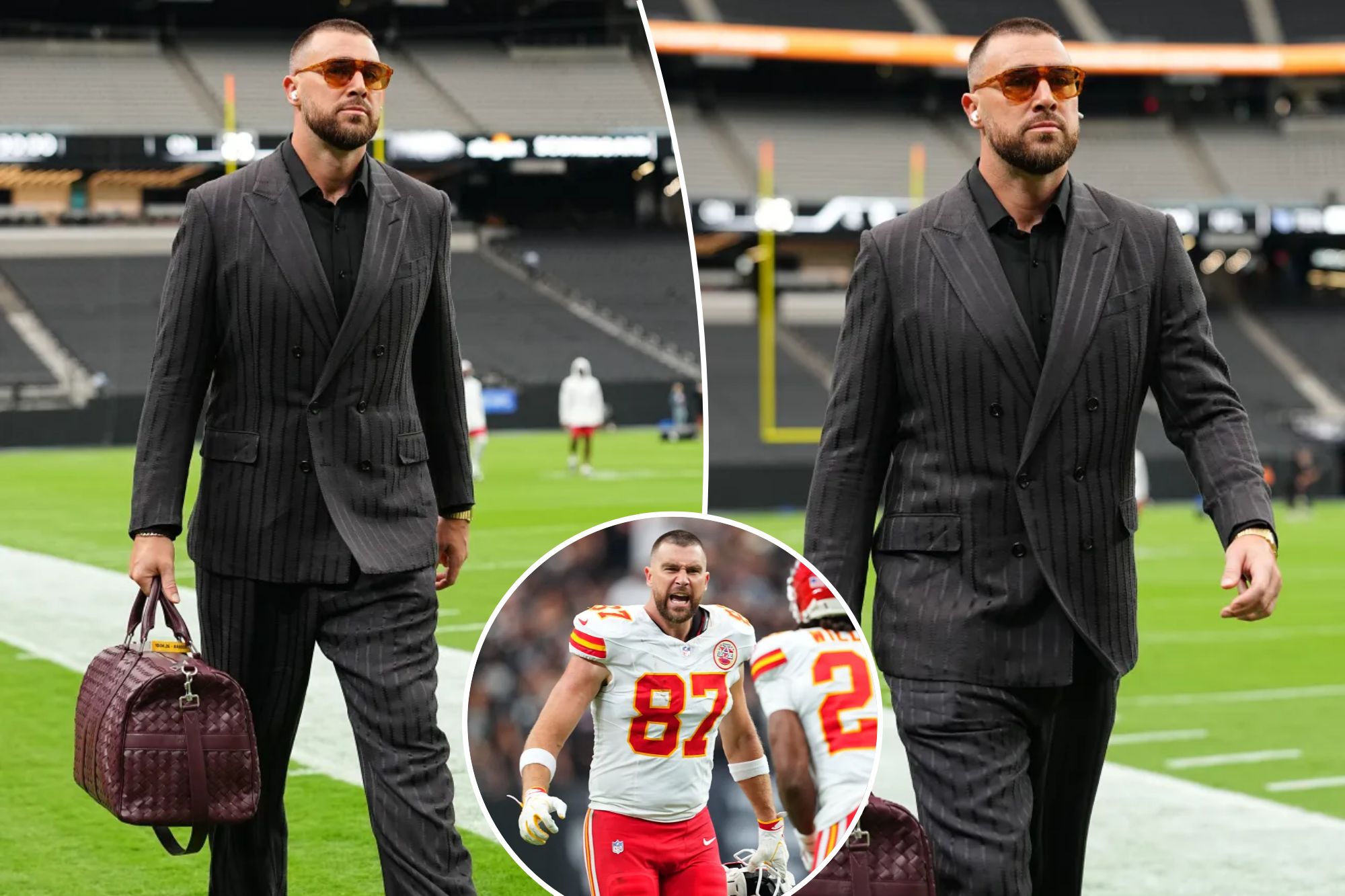 Travis Kelce rocked $94,350 outfit to Raiders showdown