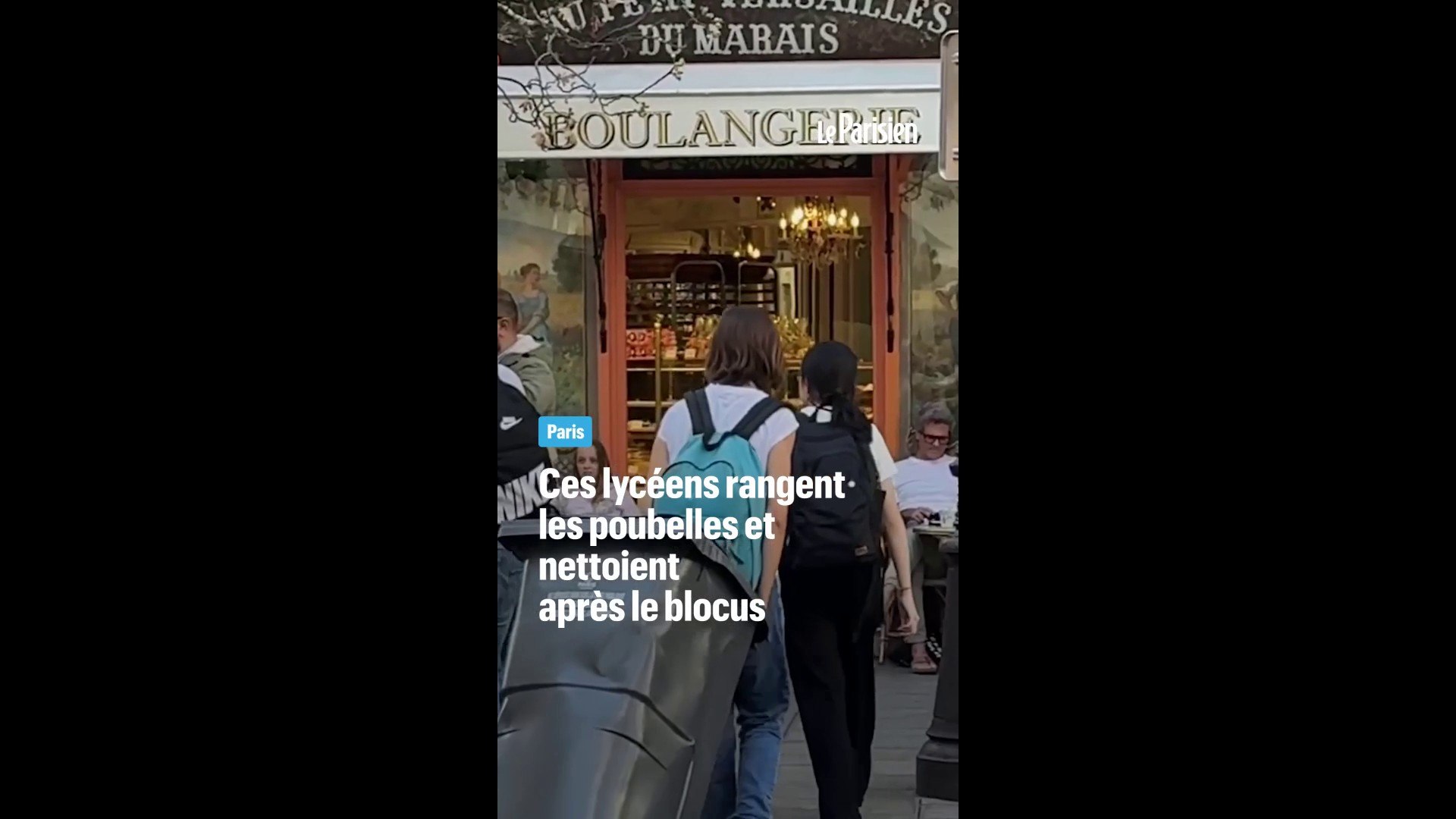 Ces lycéens rangent les poubelles et nettoient après le blocus