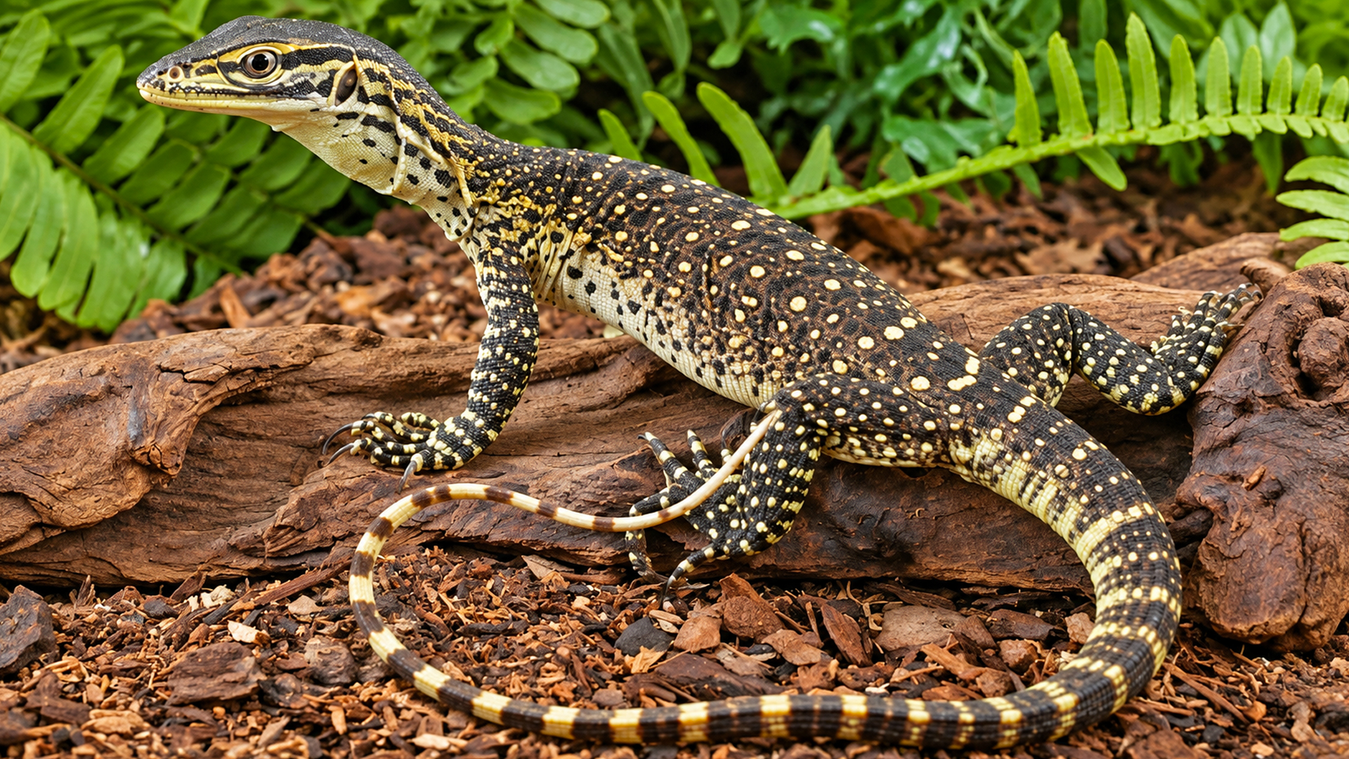 Wild monitor lizards go crazy over their favorite foods