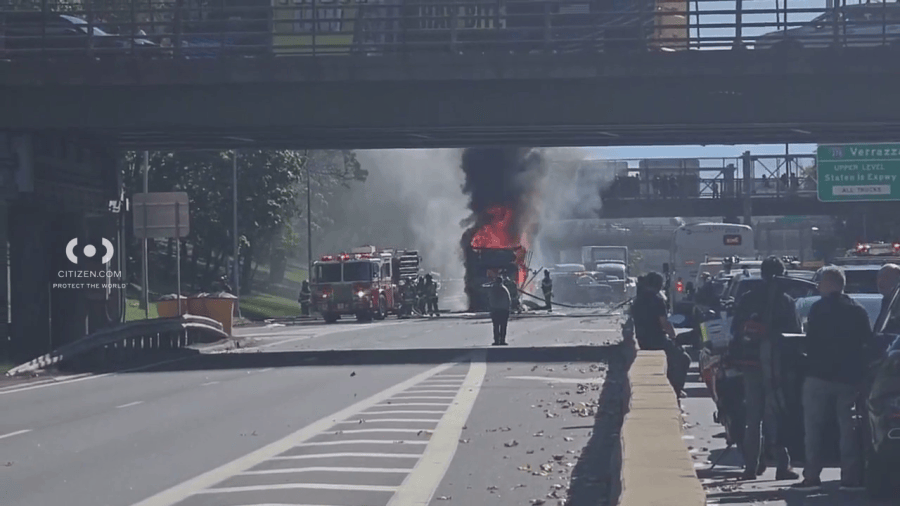 Intense semi-truck fire shuts down Gowanus Expressway