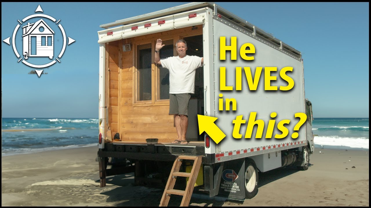 His secret beach house is inside a box truck?