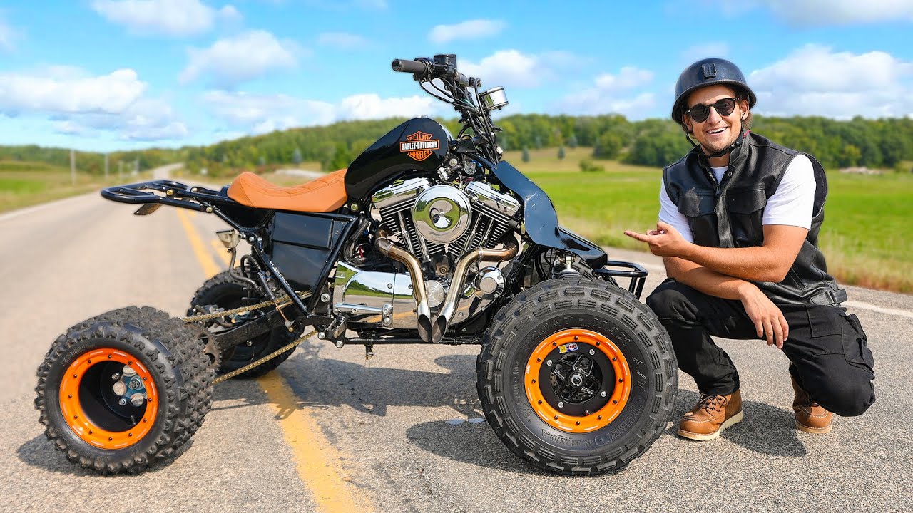 I built a Harley Davidson quad! 🏍️💨