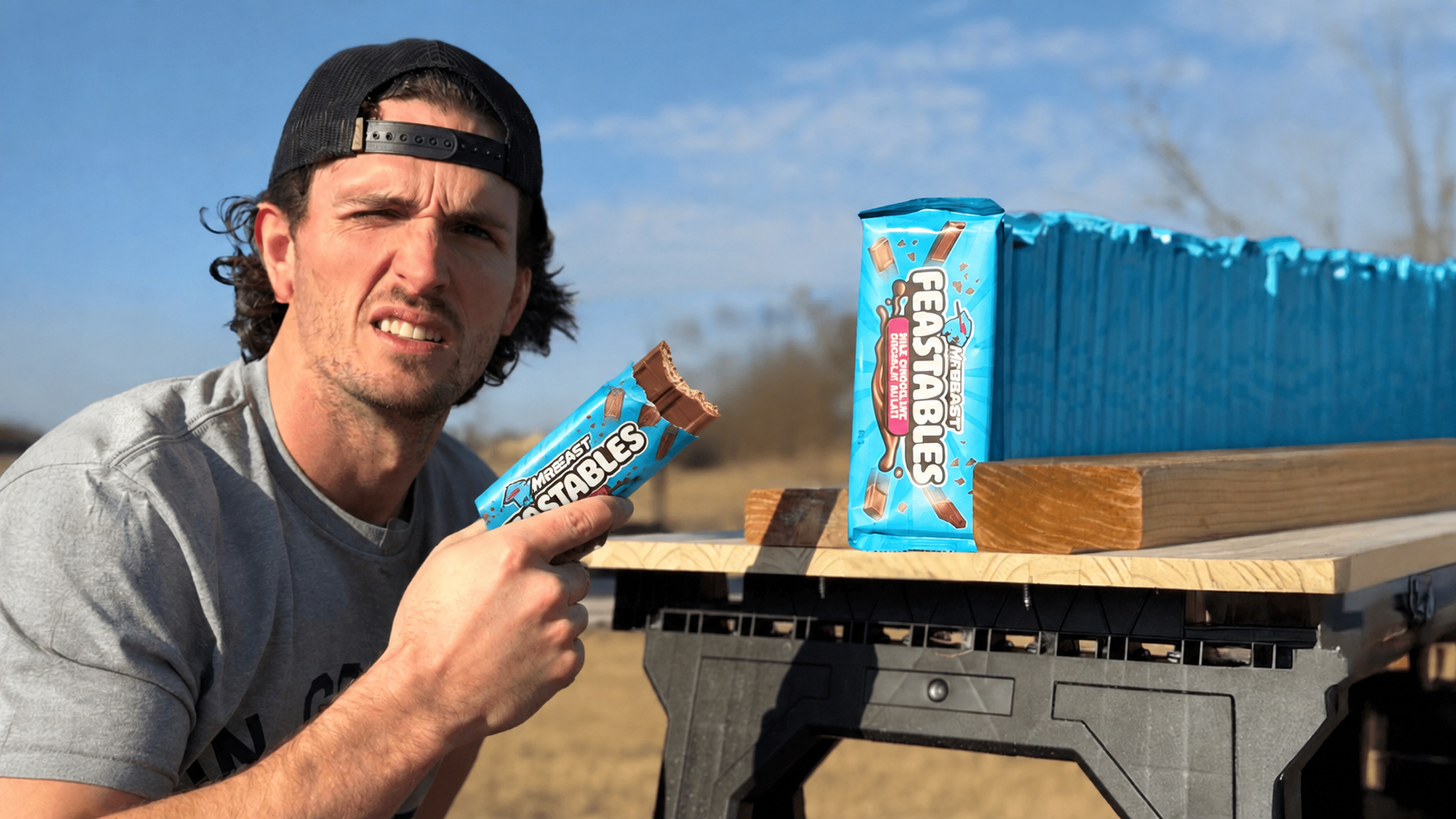 89 chocolate bars, and the rifle was not the winner