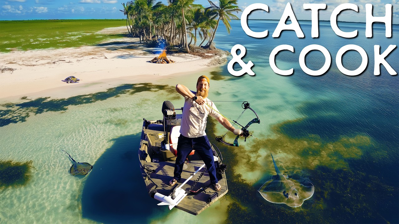 Bowfishing stingray catch & cook in Florida with Greg Ovens