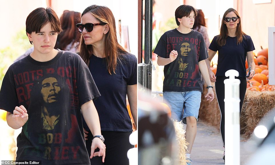 Fin Affleck, 17, shows off edgy style while out in LA