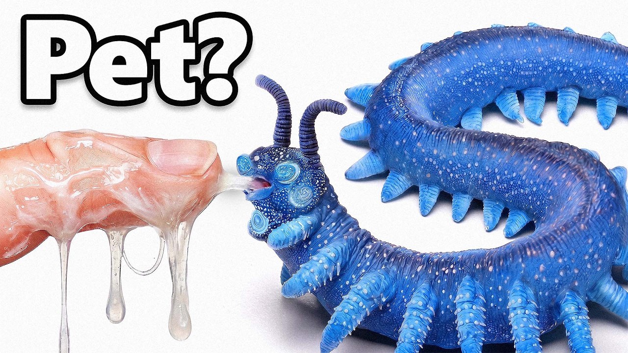 I got a pet alien worm (spits slime)
