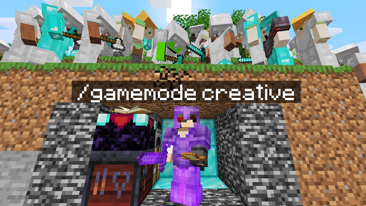Minecraft manhunt but I used creative mode secretly