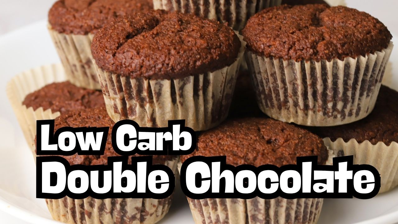 Low carb double chocolate muffins