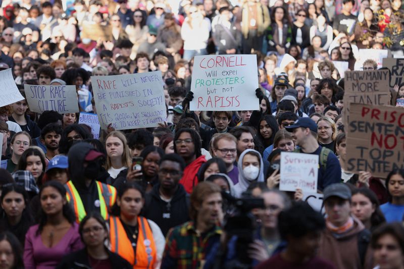 Cornell students stage anti-rape rally