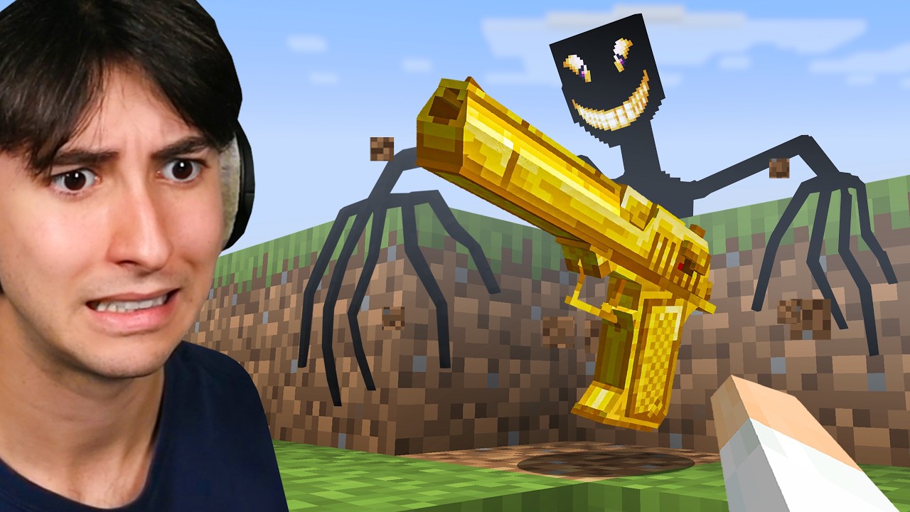 Horror Minecraft, but drops are guns