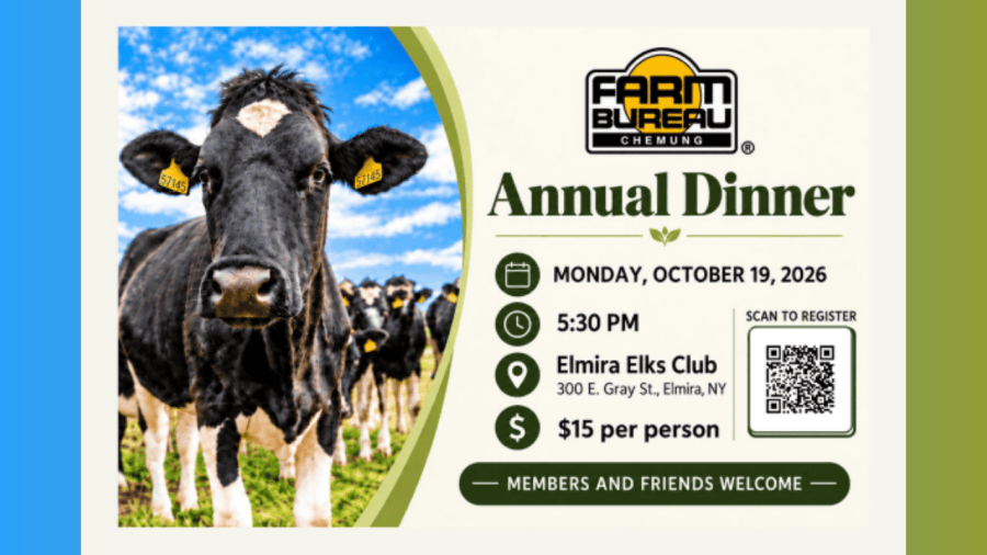 Chemung County Farm Bureau to host annual dinner