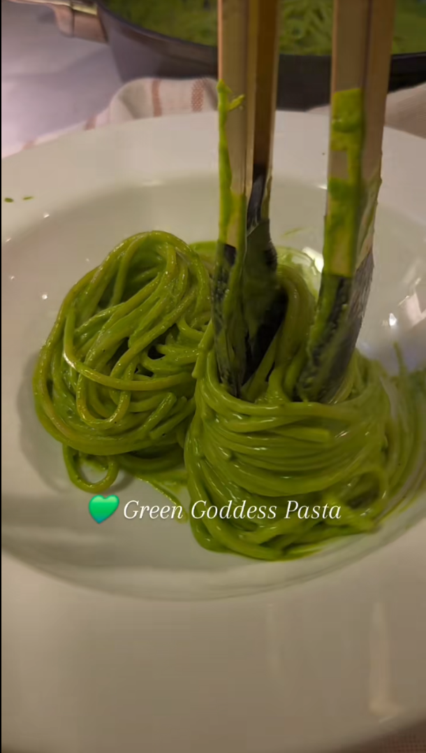 This creamy green goddess pasta is packed with fresh spring flavor