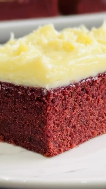 A soft and fudgy red velvet dessert worth trying