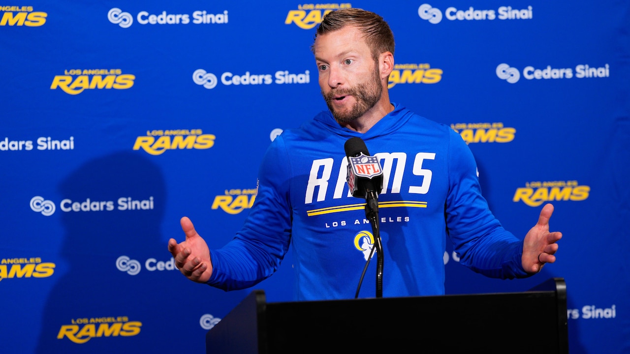 Sean McVay comments on Rams coaches giving middle finger, yelling at ...