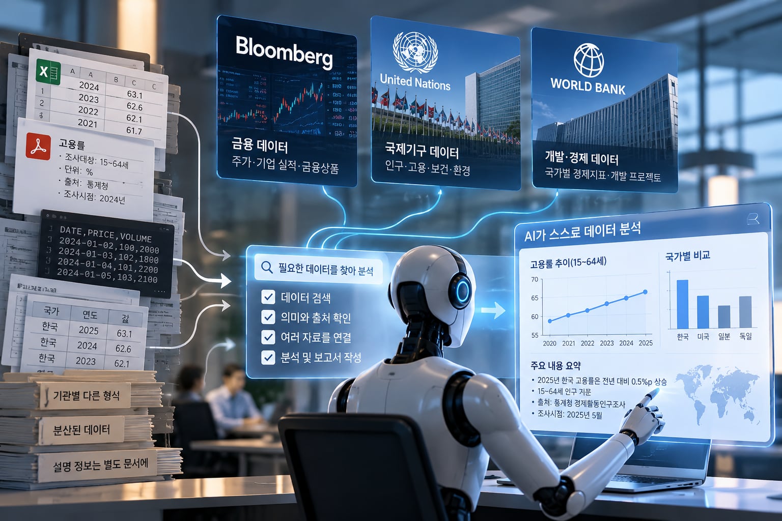 Global data restructuring for AI accessibility