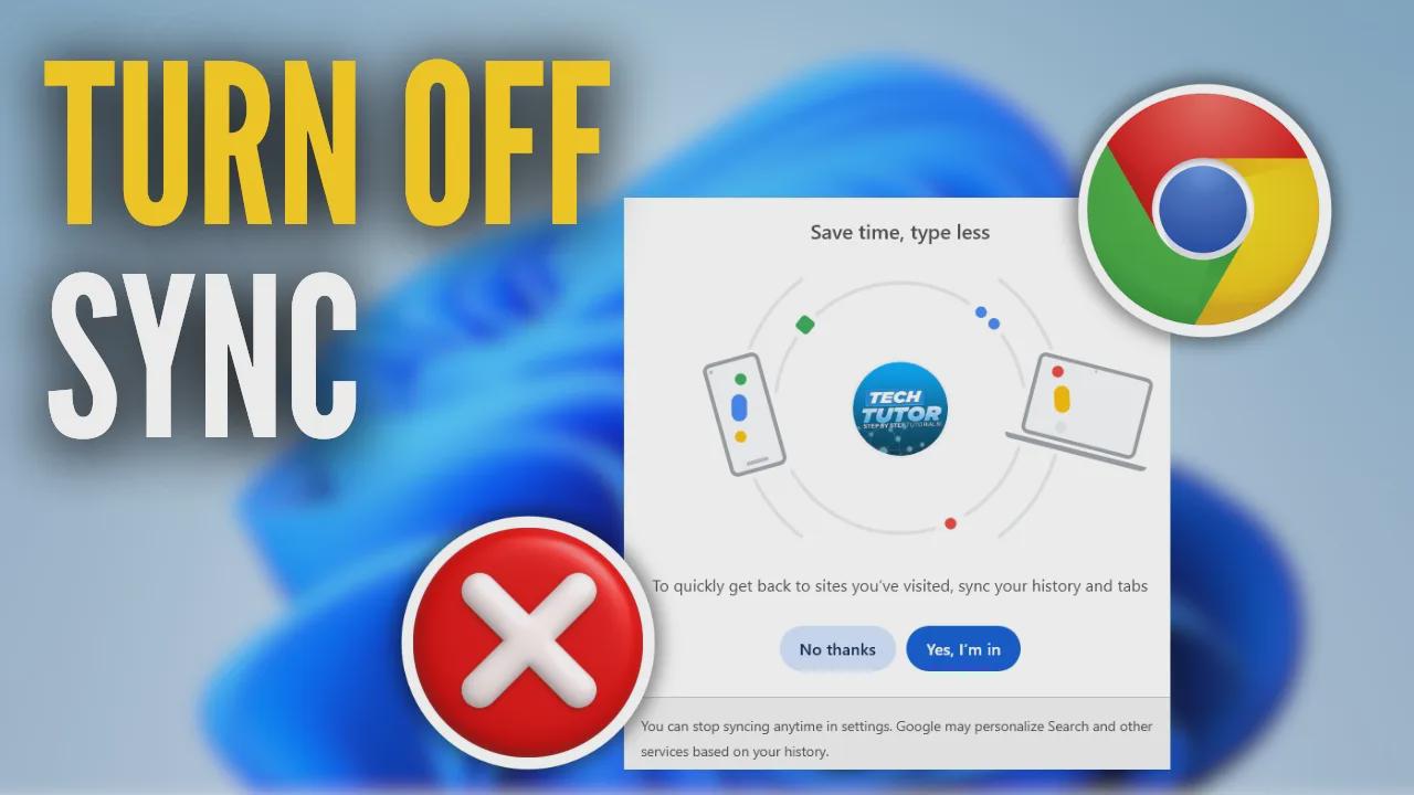 How to turn off sync in Chrome