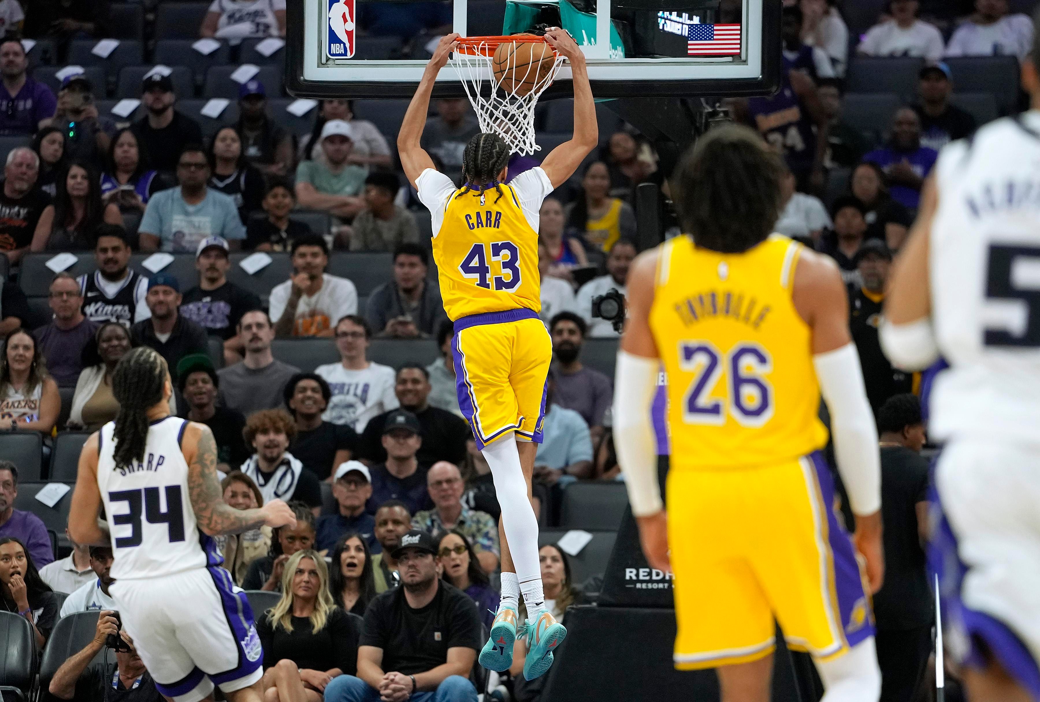Lakers dethrone Kings in preseason opener